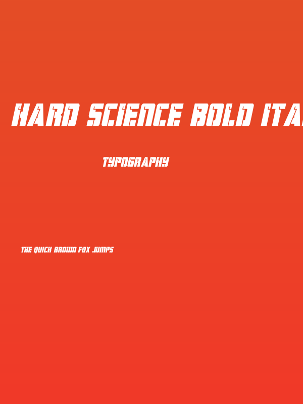 Hard Science Bold Italic Poster