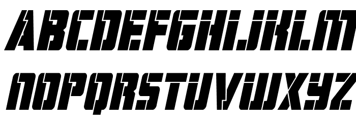 Hard Science Bold Italic Font LOWERCASE