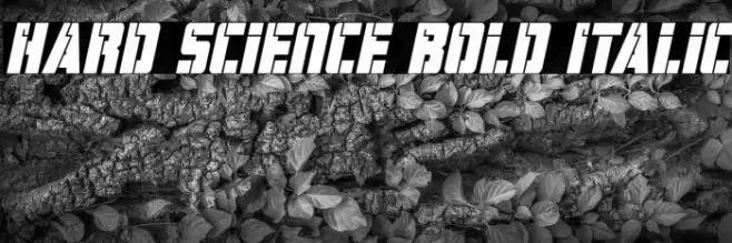 Hard Science Bold Italic Font examples
