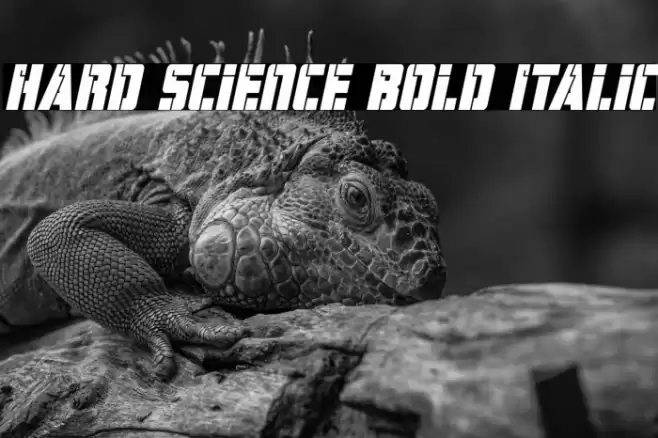 Hard Science Bold Italic Font examples