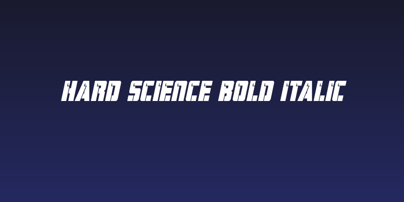 Hard Science Bold Italic Social Header
