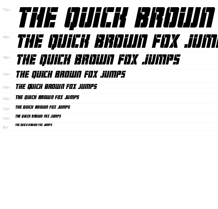 Hard Science Bold Italic Waterfall