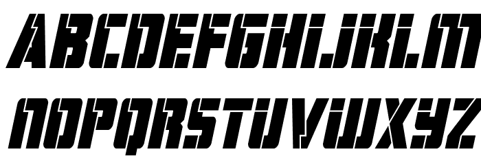 Hard Science Bold Italic Font LOWERCASE