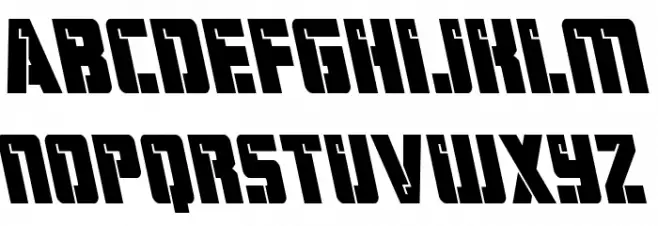 Hard Science Bold Leftalic フォント 大文字