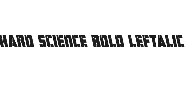 Hard Science Bold Leftalic Logo