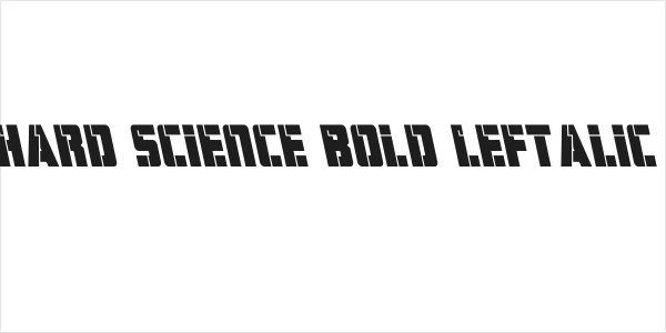 Hard Science Bold Leftalic Logo