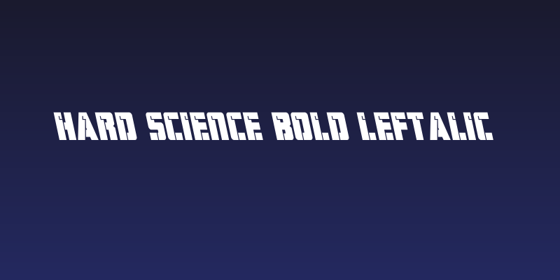 Hard Science Bold Leftalic Social Header