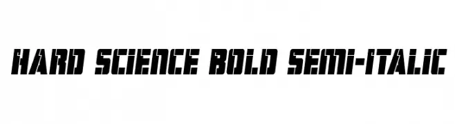 Hard Science Bold Semi-Italic  नि: शुल्क फ़ॉन्ट्स डाउनलोड