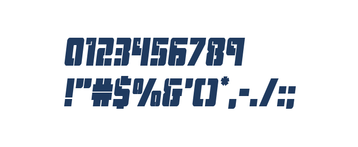 Hard Science Bold Semi-Italic Other Characters