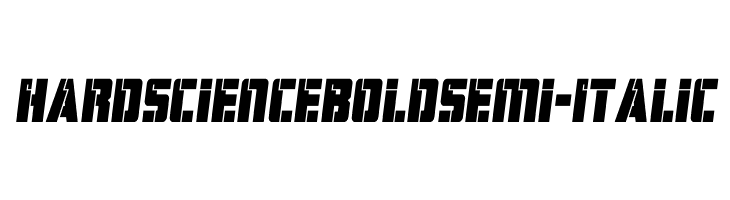 Hard Science Bold Semi-Italic  Скачать бесплатные шрифты