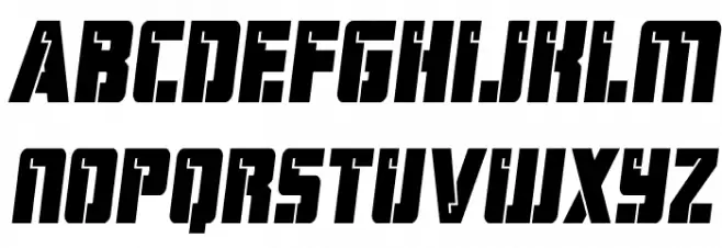 Hard Science Bold Semi-Italic Polices MAJUSCULES
