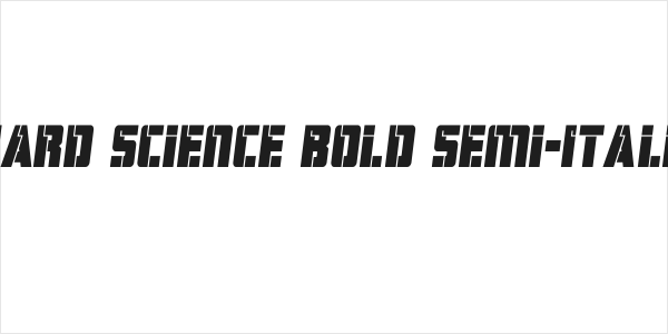 Hard Science Bold Semi-Italic Logo