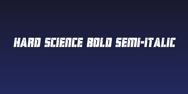 Hard Science Bold Semi-Italic Social Header