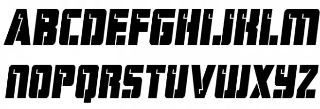 Hard Science Bold Semi-Italic Polices MAJUSCULES