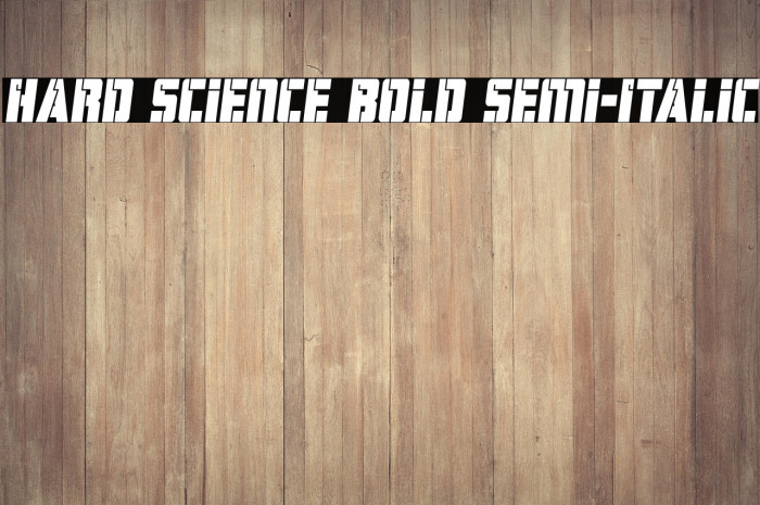 Hard Science Bold Semi-Italic Example 1