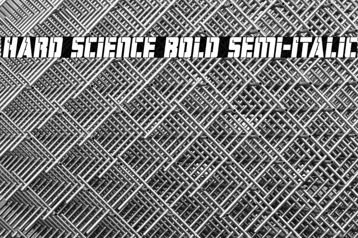 Hard Science Bold Semi-Italic Example 2