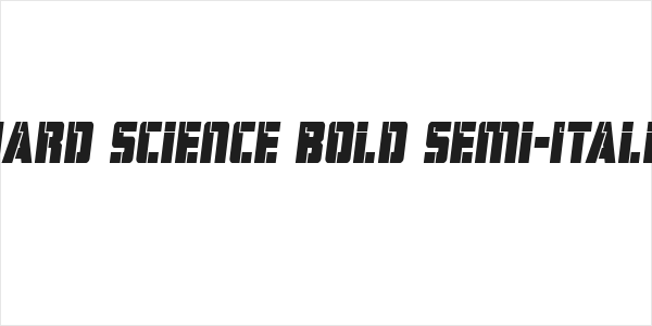 Hard Science Bold Semi-Italic Logo