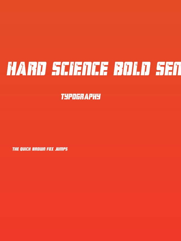 Hard Science Bold Semi-Italic Poster