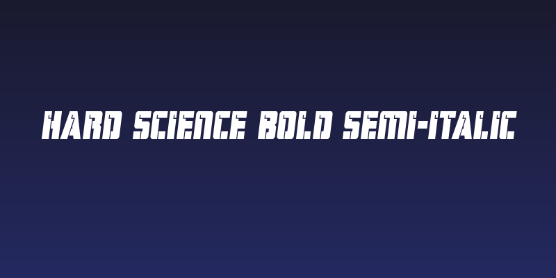 Hard Science Bold Semi-Italic Social Header
