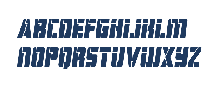 Hard Science Bold Semi-Italic Lowercase