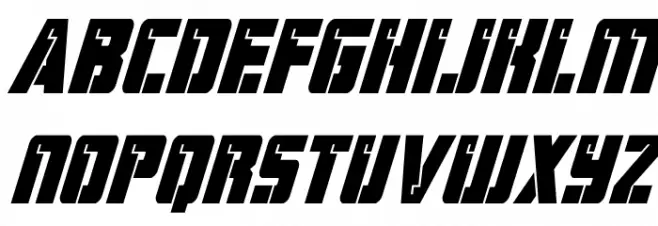 Hard Science Bold Super-Italic 字体 大写