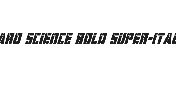 Hard Science Bold Super-Italic Logo