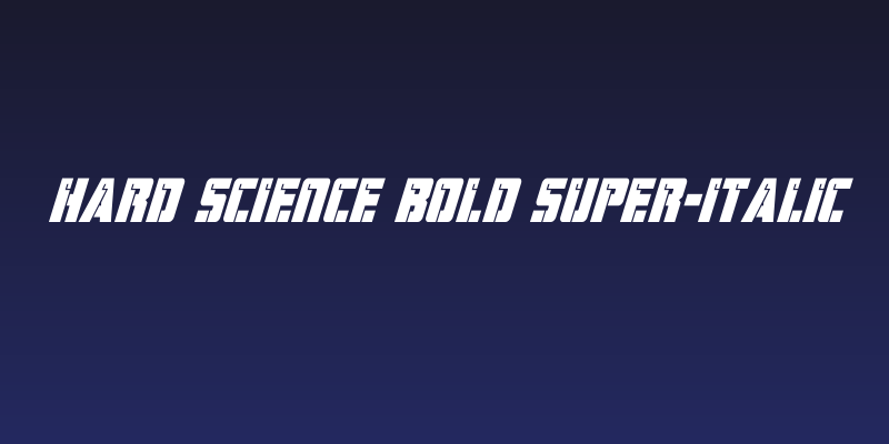 Hard Science Bold Super-Italic Social Header