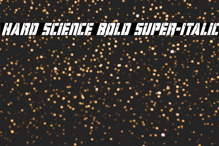 Hard Science Bold Super-Italic Example 2