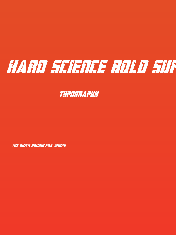Hard Science Bold Super-Italic Poster