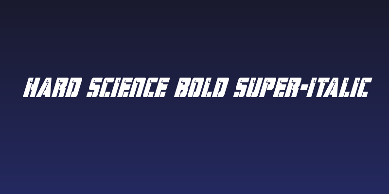 Hard Science Bold Super-Italic Social Header