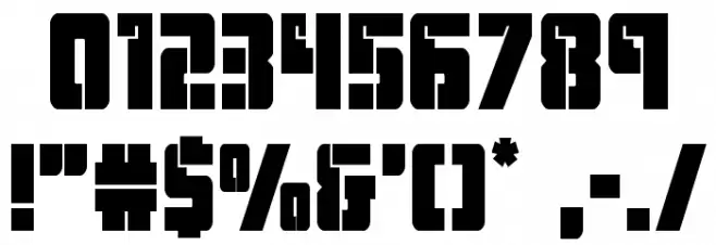 Hard Science Bold Font OTHER CHARS