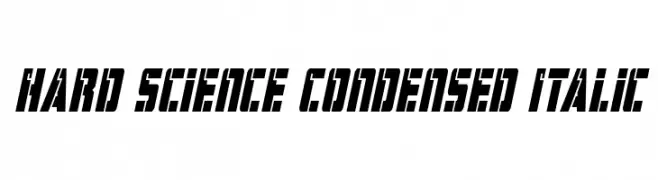 Hard Science Condensed Italic  フリーフォントのダウンロード