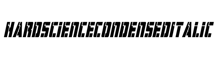 Hard Science Condensed Italic  免费字体下载