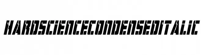 Hard Science Condensed Italic  Frei Schriftart Herunterladen