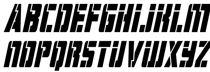 Hard Science Condensed Italic Font LOWERCASE
