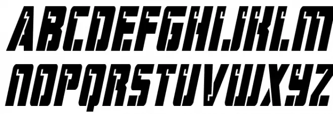 Hard Science Condensed Italic Polices MAJUSCULES