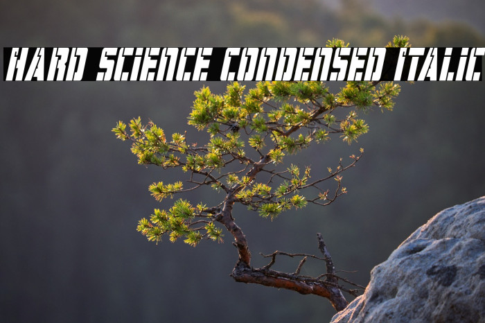 Hard Science Condensed Italic Example 1