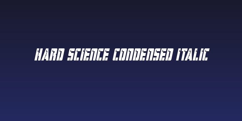 Hard Science Condensed Italic Social Header