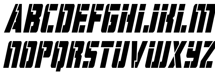 Hard Science Condensed Italic Font LOWERCASE
