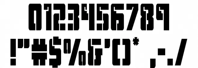 Hard Science Condensed Font OTHER CHARS