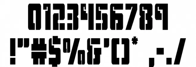 Hard Science Condensed Font OTHER CHARS