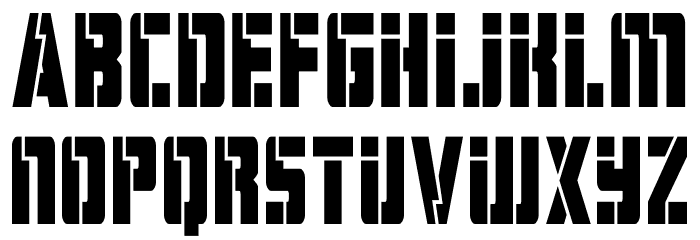 Hard Science Condensed Font LOWERCASE