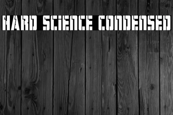 Hard Science Condensed Font examples