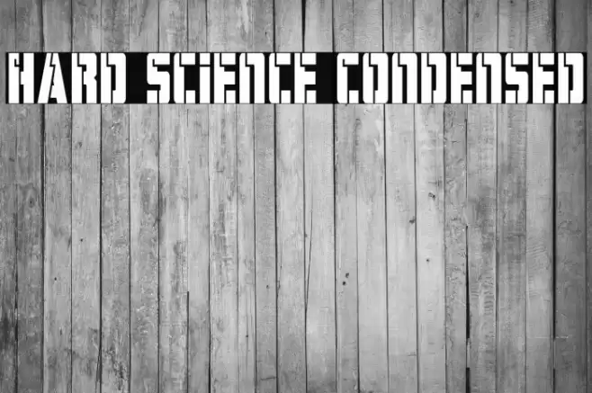 Hard Science Condensed Font examples