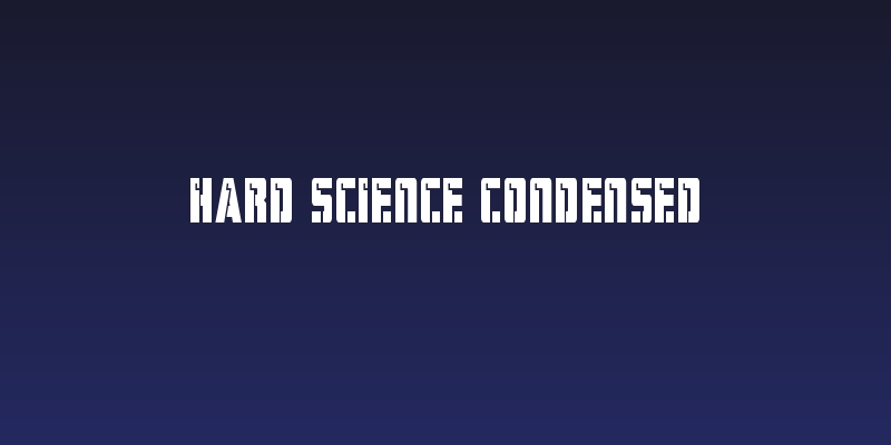Hard Science Condensed Social Header