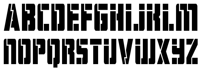 Hard Science Condensed Font LOWERCASE
