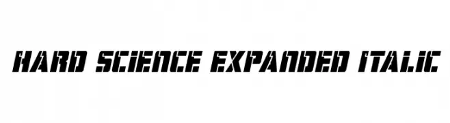Hard Science Expanded Italic  フリーフォントのダウンロード