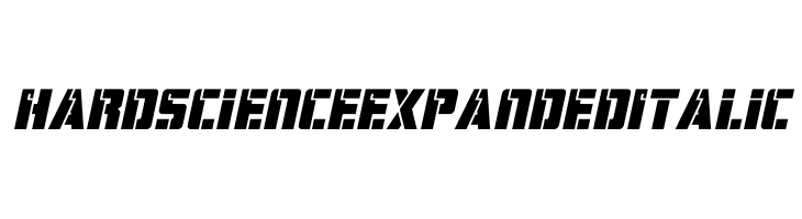 Hard Science Expanded Italic  免费字体下载