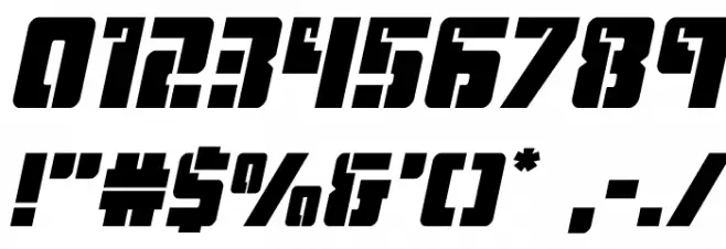 Hard Science Expanded Italic Font OTHER CHARS
