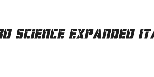 Hard Science Expanded Italic Logo